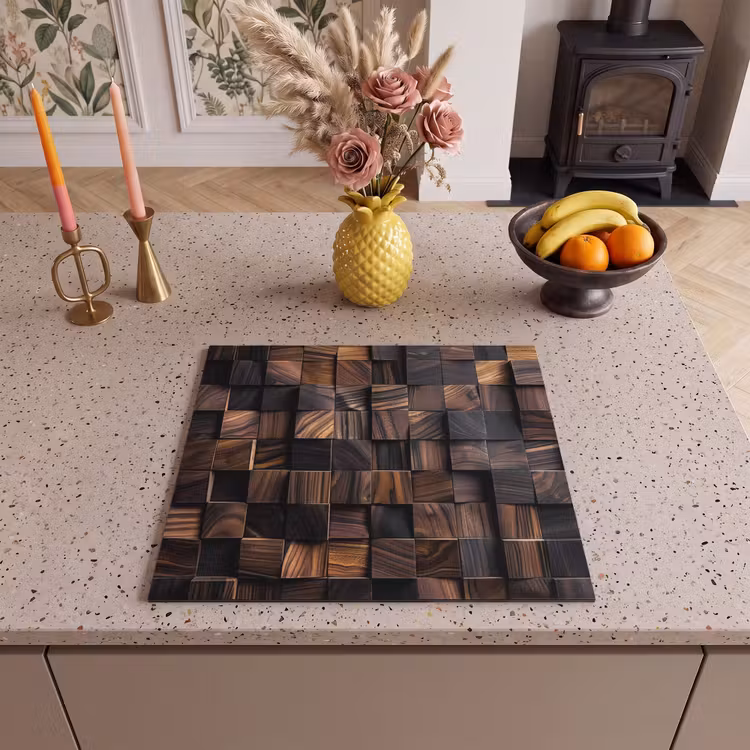 Herdabdeckplatte - Mosaik aus Holztexturen — 3