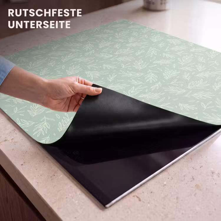 Herdabdeckplatte - Erfrischende grüne Blätter — 6