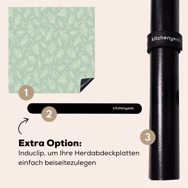 Herdabdeckplatte - Erfrischende grüne Blätter — 8