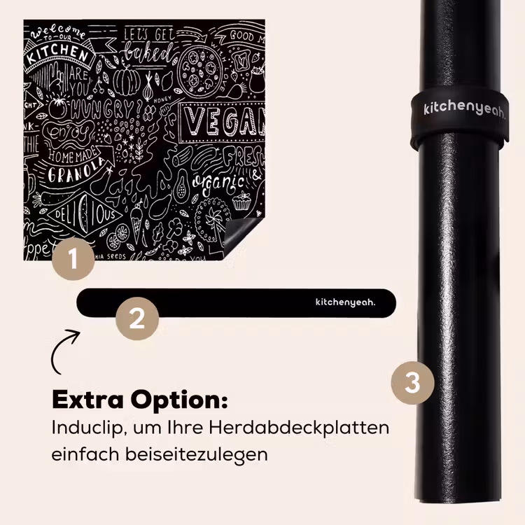 Herdabdeckplatte - Schwarz und weiß — 8