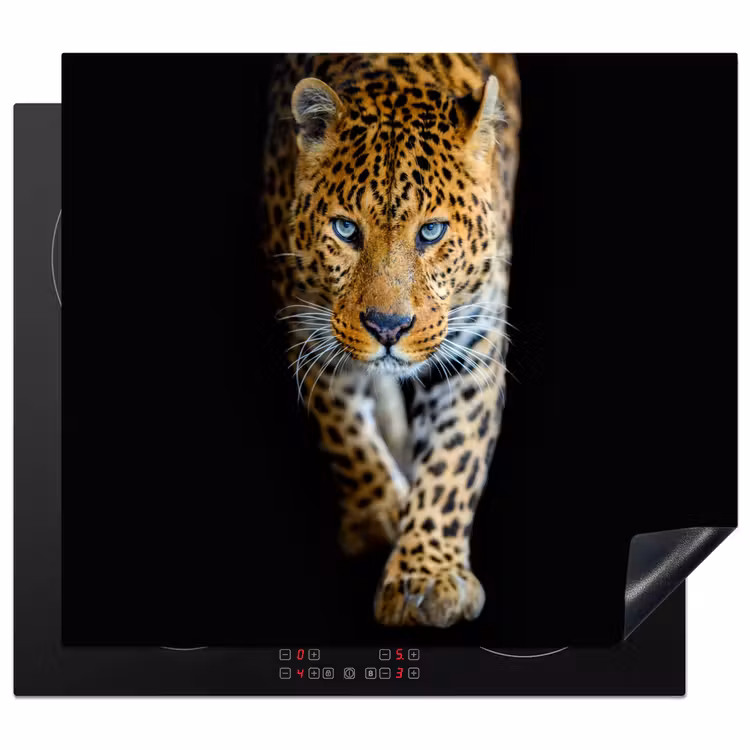 Herdabdeckplatte - Dämmerungsspaziergang eines Leoparden — 1