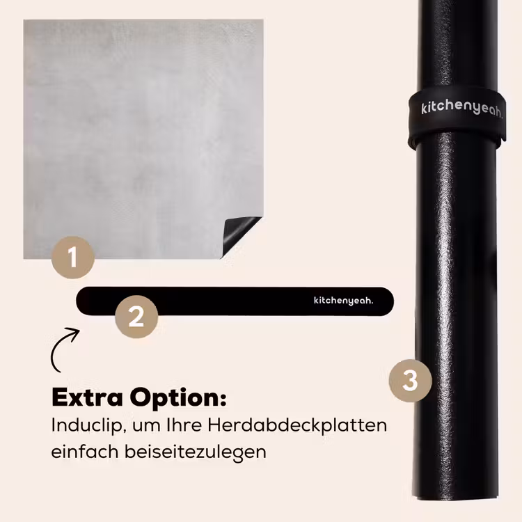 Herdabdeckplatte - Subtile Beton Textur — 8
