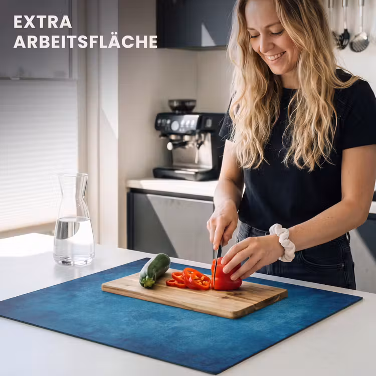 Herdabdeckplatte - Azurblaue Träumerei — 5