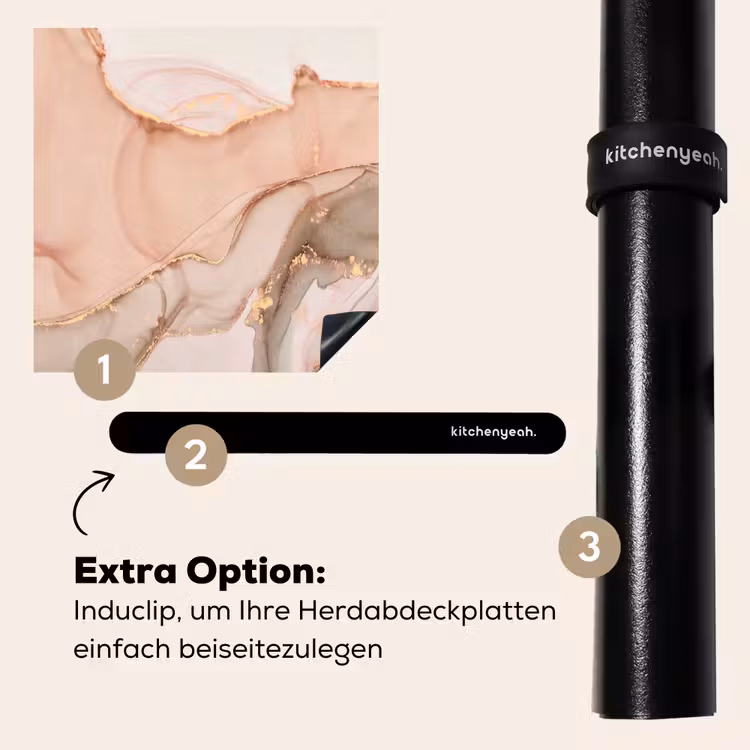 Herdabdeckplatte - Goldadern im Lachsmarmor — 8