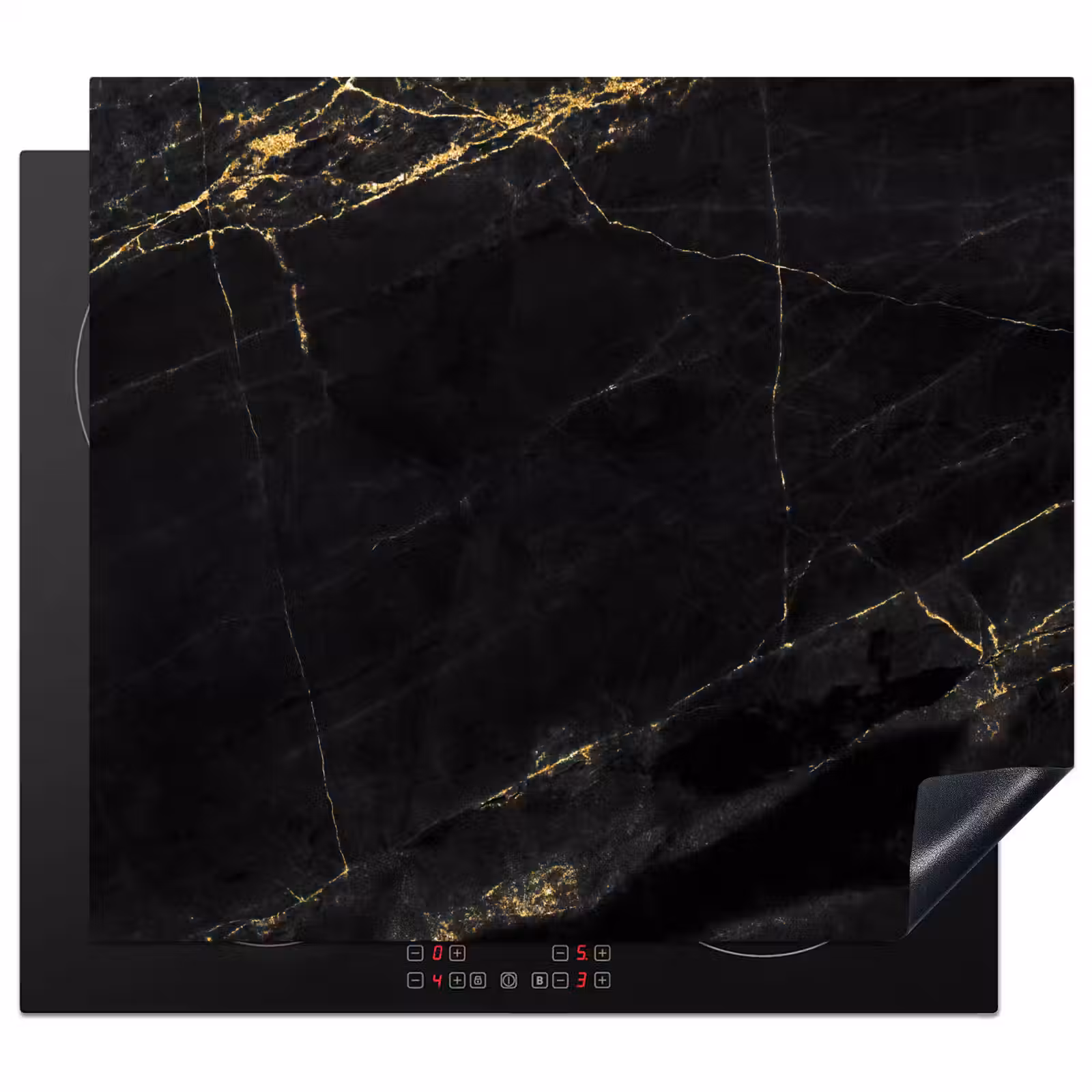 Herdabdeckplatte - Golden Lightning in Ebenholz — 1