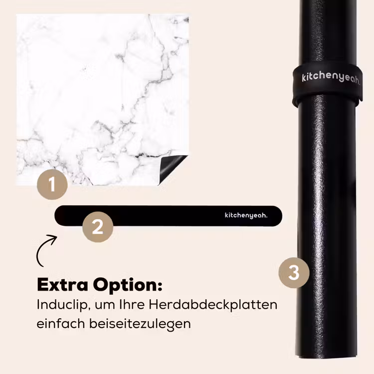 Herdabdeckplatte - Klassischer Marmor Schlichtheit — 8