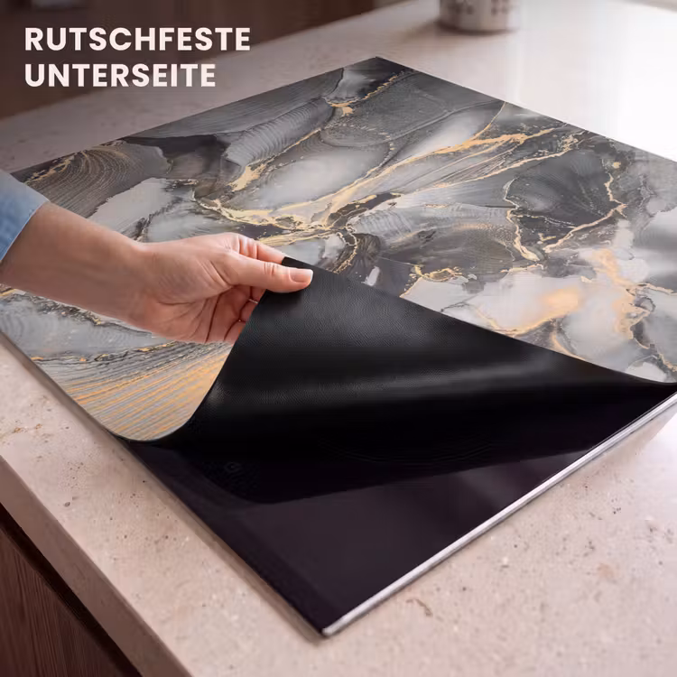 Herdabdeckplatte - Geologisches Gold auf Marmor — 6
