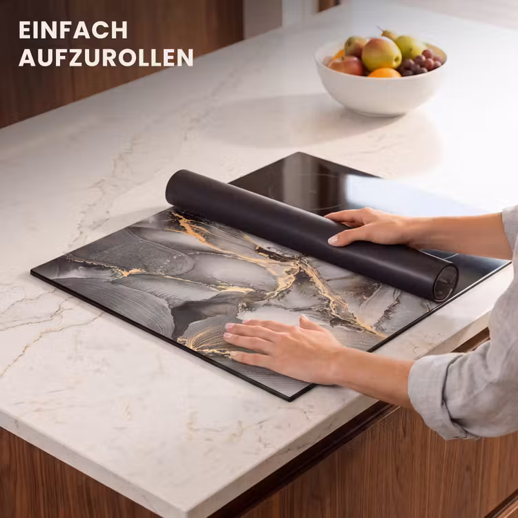 Herdabdeckplatte - Geologisches Gold auf Marmor — 7