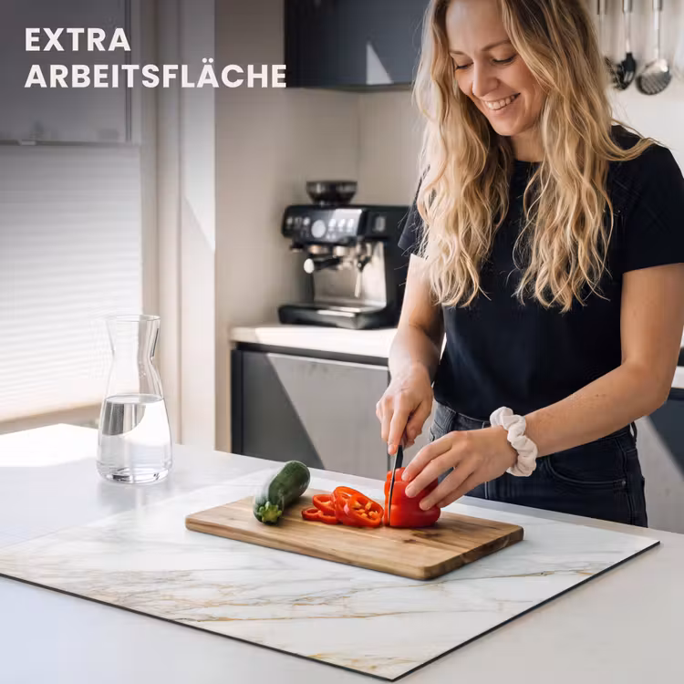 Herdabdeckplatte - Weicher Marmorstrom — 5