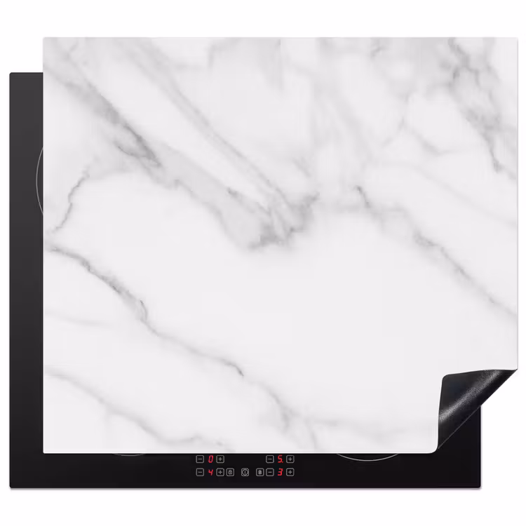 Herdabdeckplatte - Weißer Marmor Zen — 1