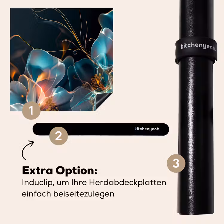 Herdabdeckplatte - Leuchtende Flora in der Nacht — 8