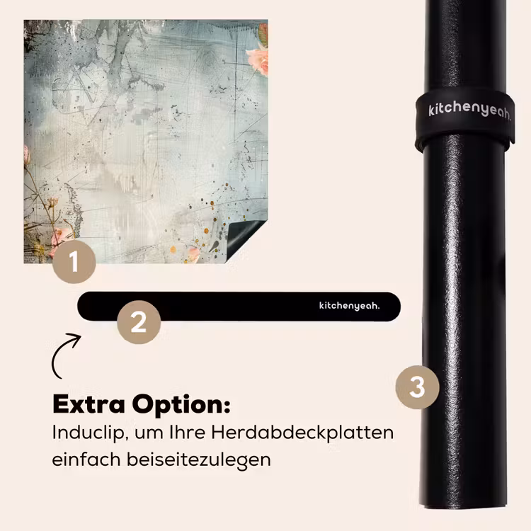 Herdabdeckplatte - Industrielle Blumenfantasie — 8