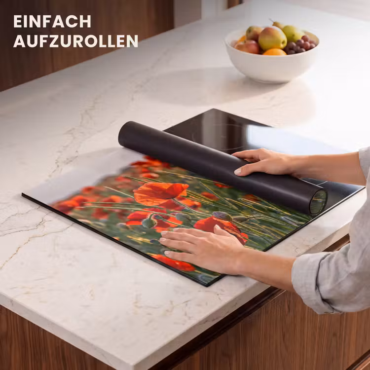 Herdabdeckplatte - Mohnblumen bei Sonnenuntergang — 7