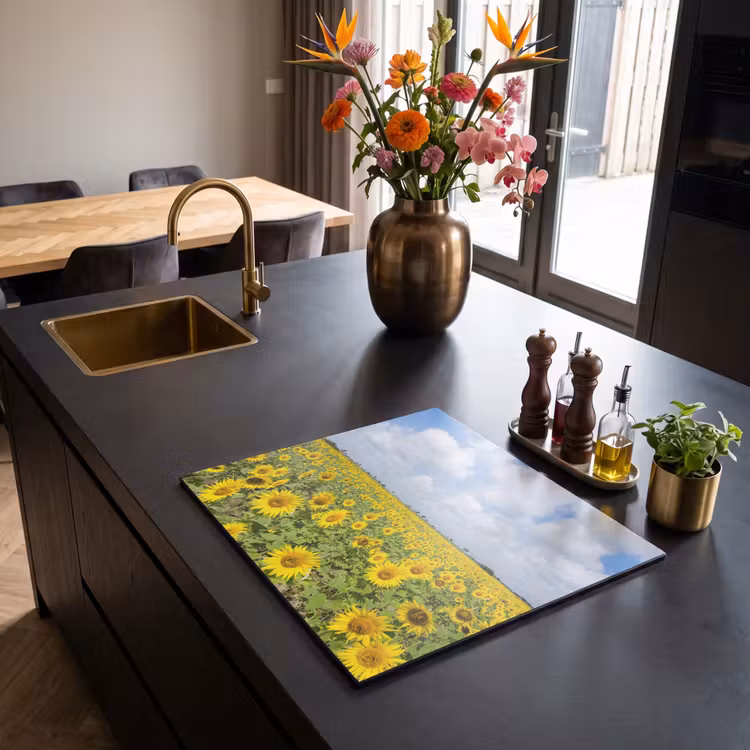 Herdabdeckplatte - Sonnenblumen-Horizont — 2