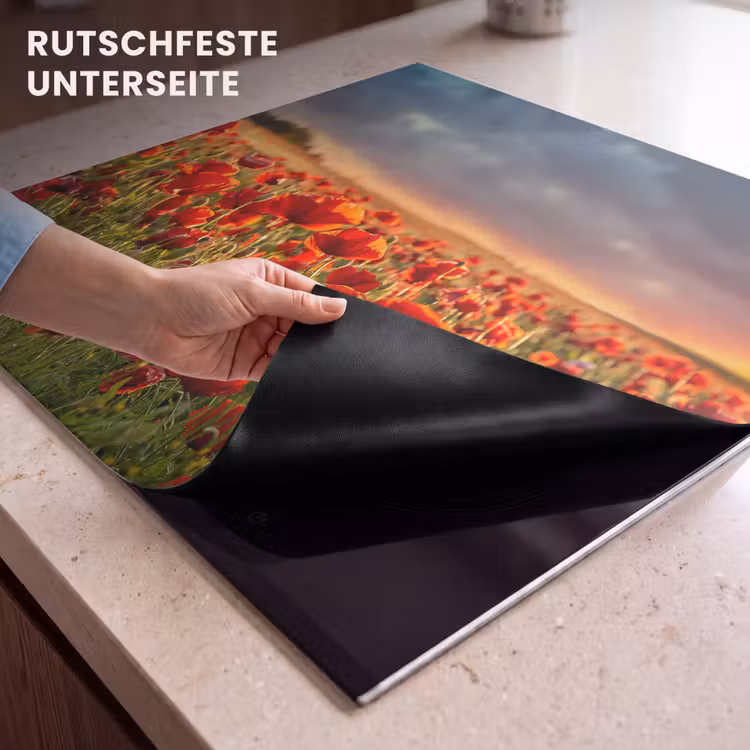 Herdabdeckplatte - Stürmischer Mohnhimmel — 6