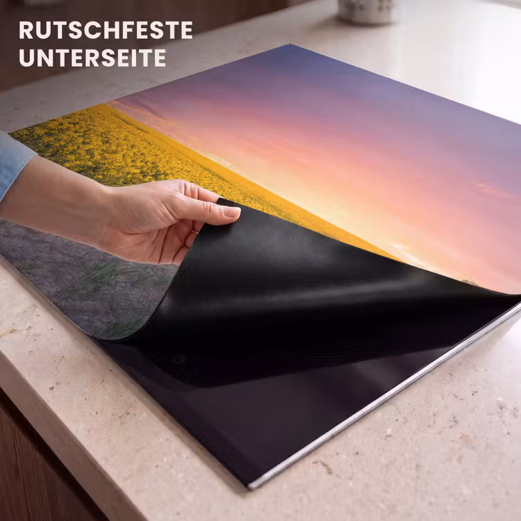Herdabdeckplatte - Abendlicht über dem Rapsfeld — 6