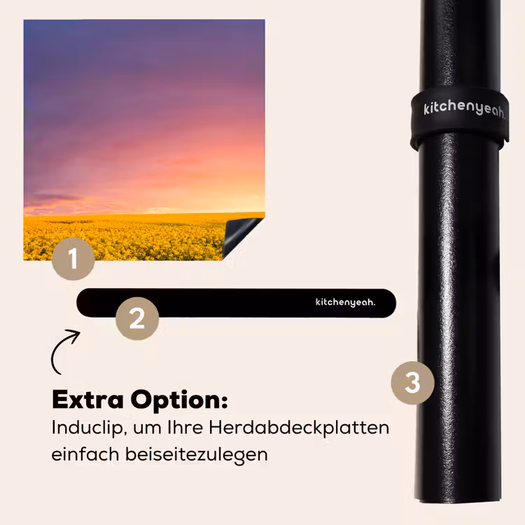 Herdabdeckplatte - Abendlicht über dem Rapsfeld — 8