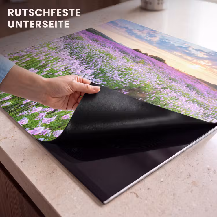 Herdabdeckplatte - Lavendeltraum bei Sonnenuntergang — 6