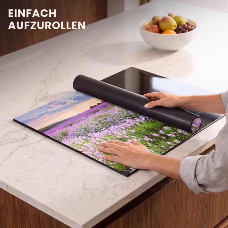 Herdabdeckplatte - Lavendeltraum bei Sonnenuntergang — 7