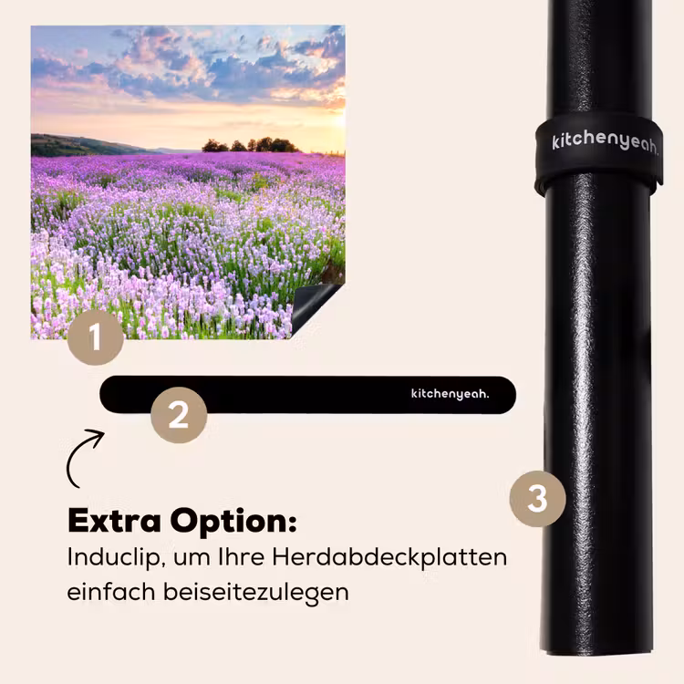 Herdabdeckplatte - Lavendeltraum bei Sonnenuntergang — 8