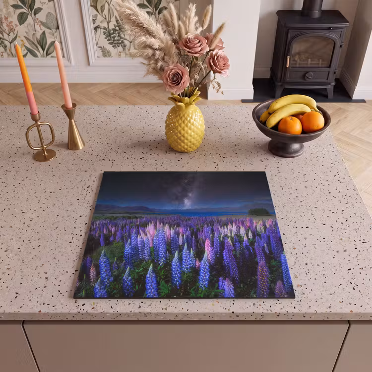 Herdabdeckplatte - Sternenlicht über Lupin Field — 3