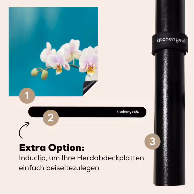 Herdabdeckplatte - Aqua Bliss Orchideen — 8