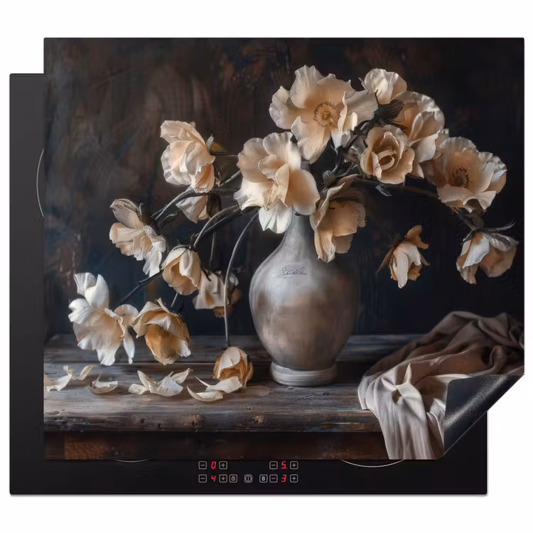 Herdabdeckplatte - Blumen - Vase - Kunst - Stilleben — 1