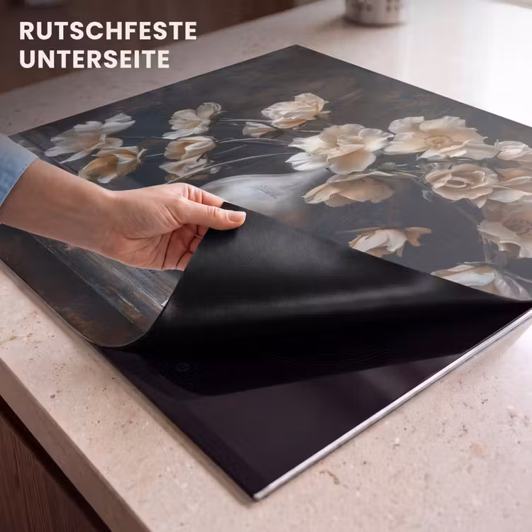 Herdabdeckplatte - Blumen - Vase - Kunst - Stilleben — 6