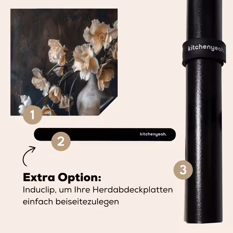 Herdabdeckplatte - Blumen - Vase - Kunst - Stilleben — 8