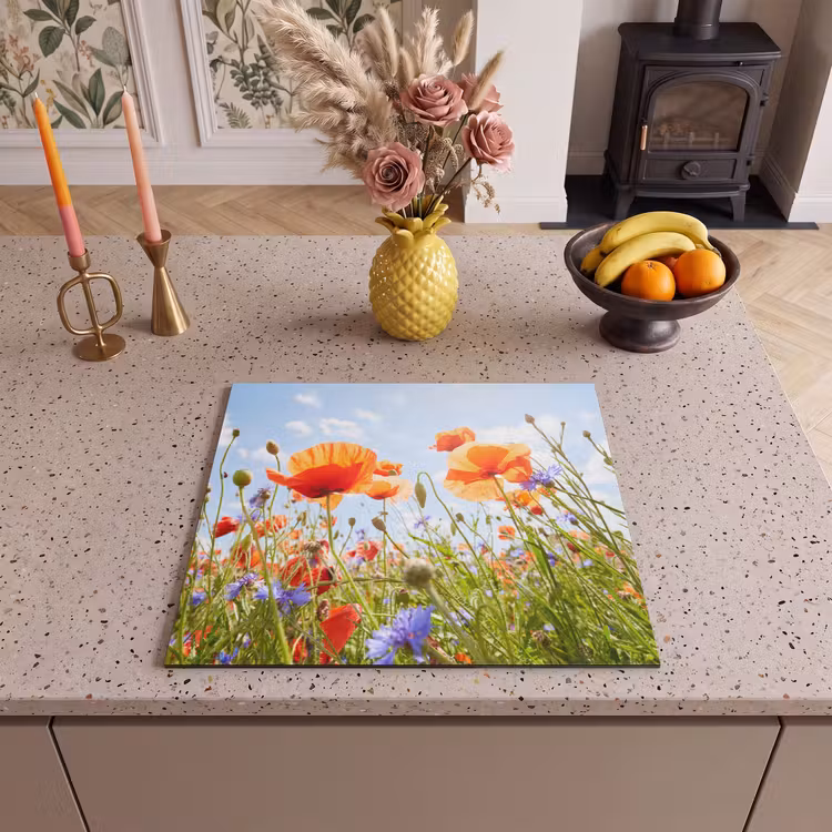 Herdabdeckplatte - Sommertanz der Mohn- und Kornblumen — 3