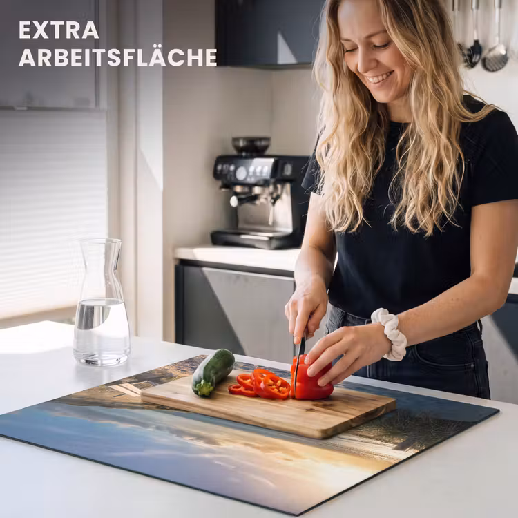 Herdabdeckplatte - Bank mit Meerblick — 5