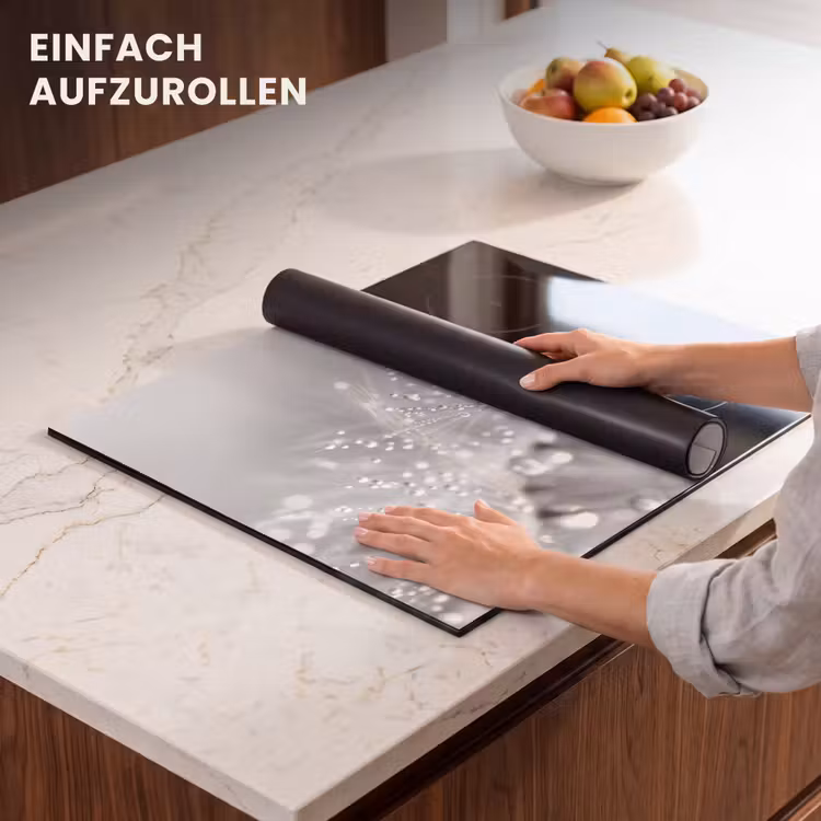 Herdabdeckplatte - Löwenzahn - Wassertropfen - Stilleben - Modern — 7