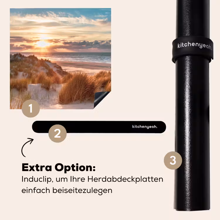 Herdabdeckplatte - Goldene Stunde an der Küste — 8