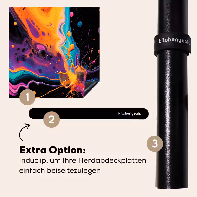 Herdabdeckplatte - Kosmische Farbexplosion — 8
