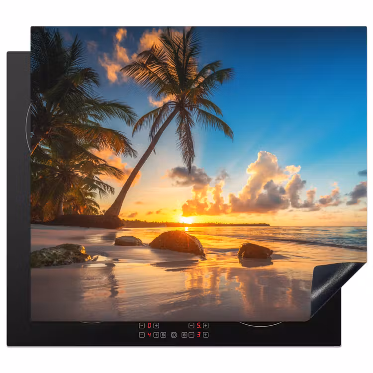 Herdabdeckplatte - Paradiesisches Sonnenuntergangspanorama — 1