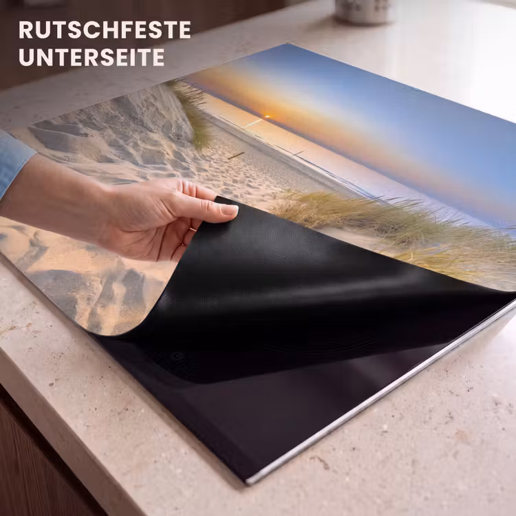 Herdabdeckplatte - Sanfter Sonnenaufgang über Dünenlandschaft — 6