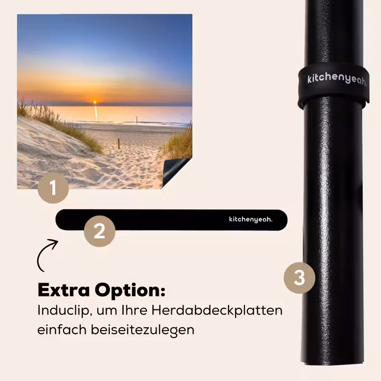 Herdabdeckplatte - Sanfter Sonnenaufgang über Dünenlandschaft — 8