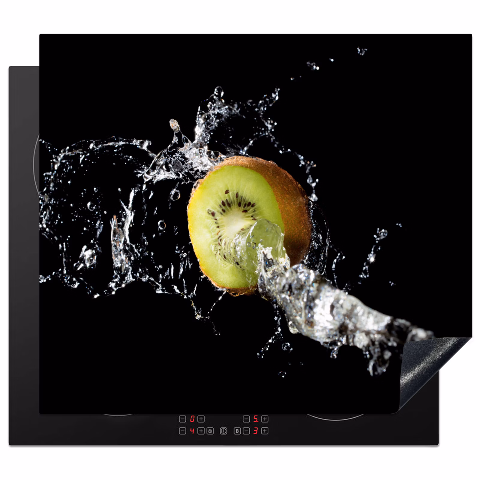 Herdabdeckplatte - Kunstwerk Kiwi im Wasser — 1