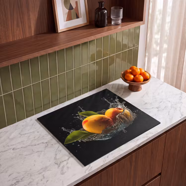 Herdabdeckplatte - Mango - Frucht - Wasser - Schwarz - Blatt — 4