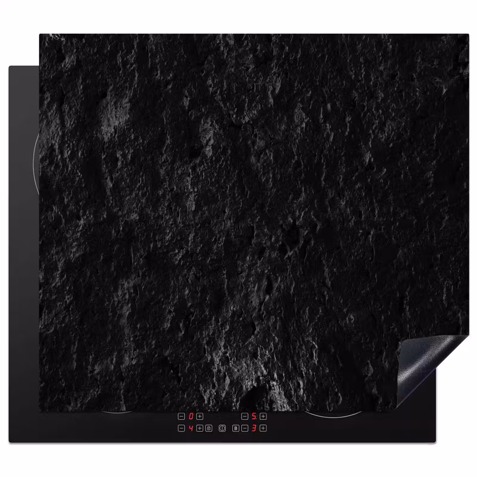 Herdabdeckplatte - Robuste Felsen in Monochrom — 1