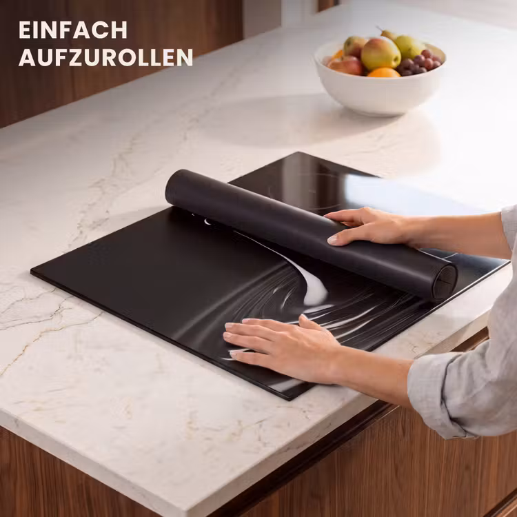 Herdabdeckplatte - Schwarz - Wasser - Tropfen — 7
