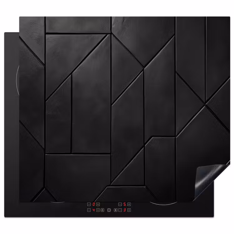 Herdabdeckplatte - Schwarz - Geometrisch - Kacheln — 1