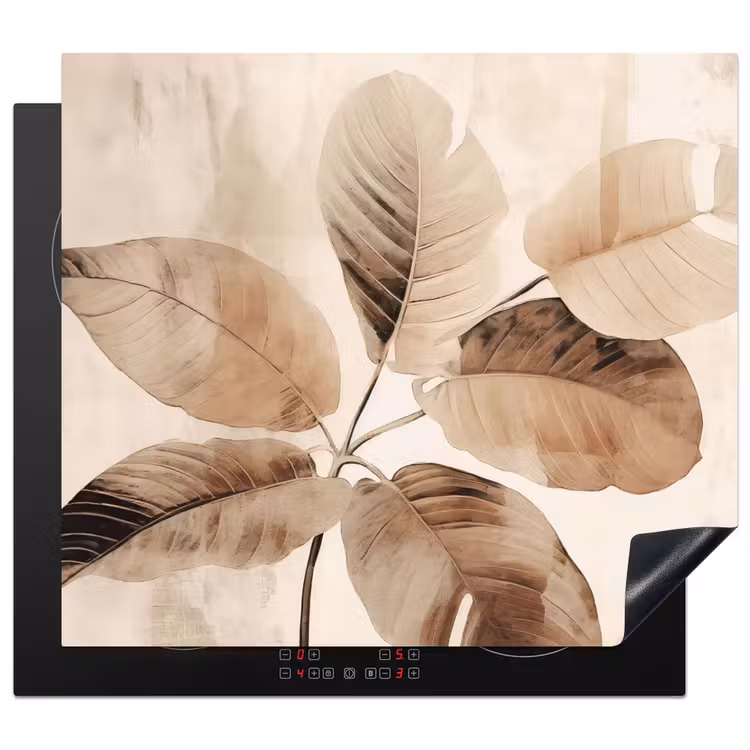 Herdabdeckplatte - Sepia-Blatt-Stillleben — 1