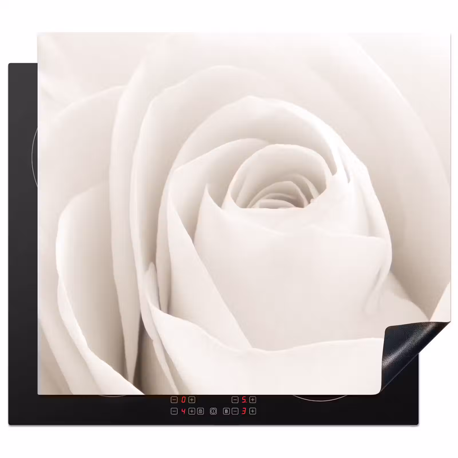 Herdabdeckplatte - Sepia-Rose Spirale — 1