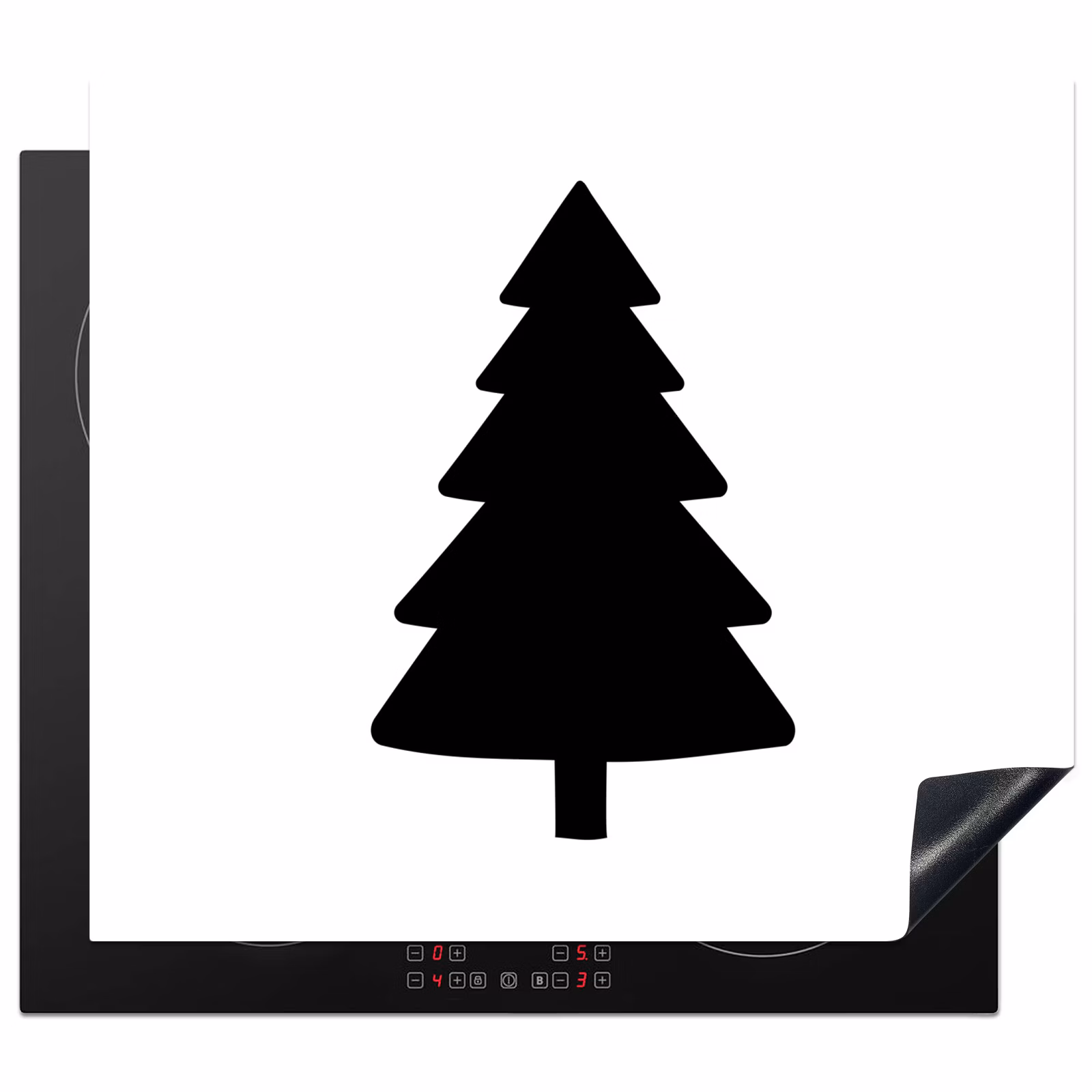 Herdabdeckplatte - Weihnachtsbaum - Schwarz - Weihnachten - Party — 1