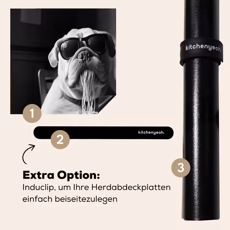 Herdabdeckplatte - Hund - Bulldogge - Brille - Hart - Tiere — 8