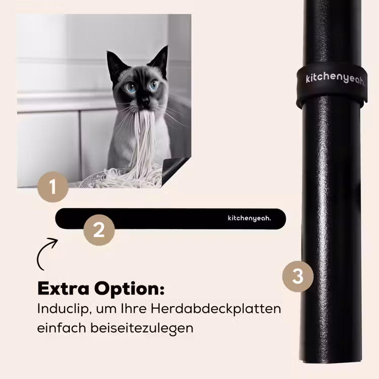 Herdabdeckplatte - Katze - Siamese - Schwarz und weiß - Niedlich - Tiere — 8