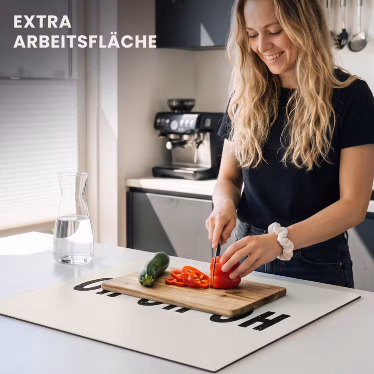 Herdabdeckplatte - Weihnachten - Ho ho ho - Sprichwörter - Beige - Weihnachtsmann — 5
