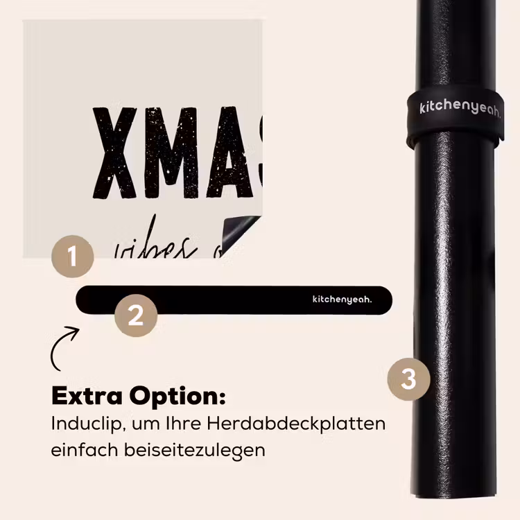 Herdabdeckplatte - Weihnachten - Sprichwort - xmas vibes only - Beige — 8