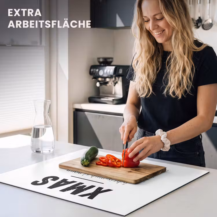 Herdabdeckplatte - Weihnachten - Weiß - Xmas - Zitate - Feiertage — 5